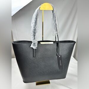 Tahari Elegant Black Tote Bag - NWT